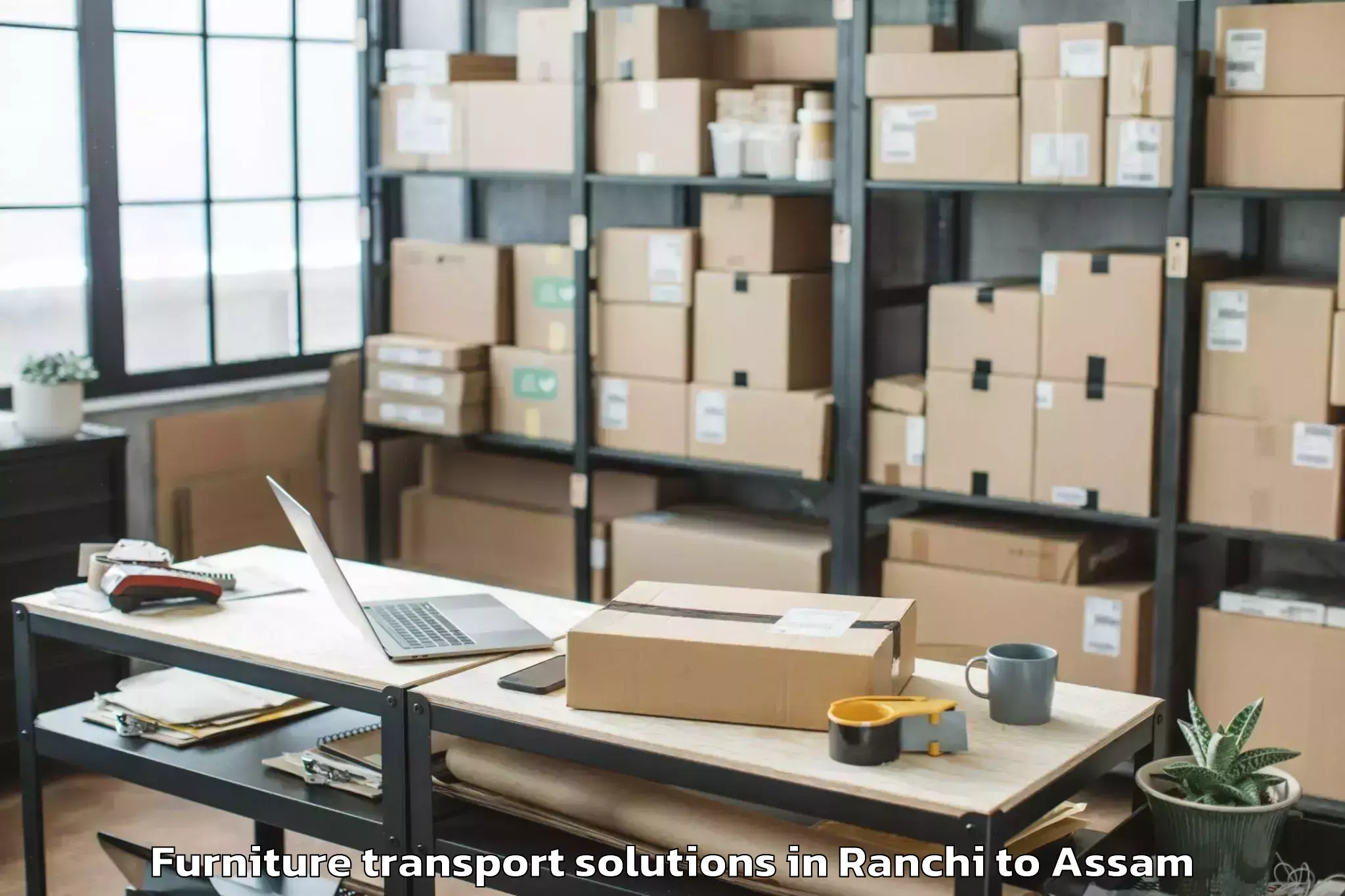 Reliable Ranchi to Silapathar Furniture Transport Solutions